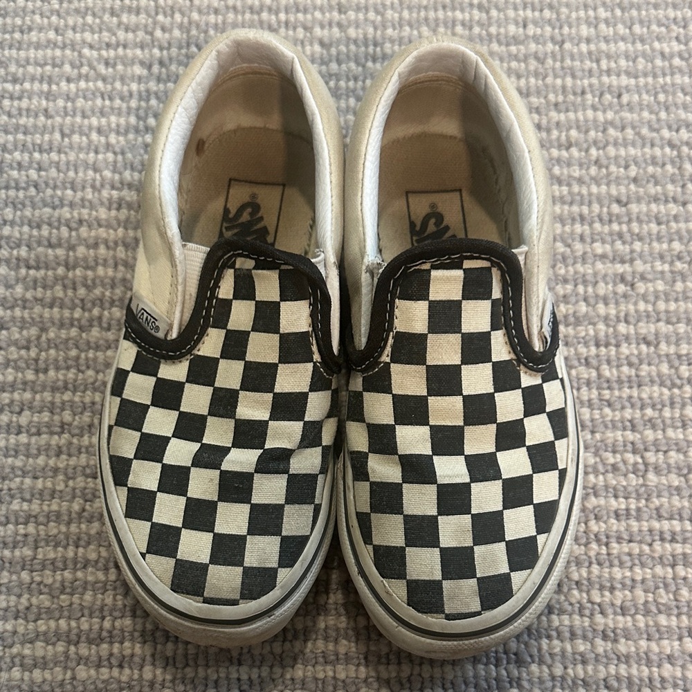 Vans Kids Black and White Checkered Sneakers